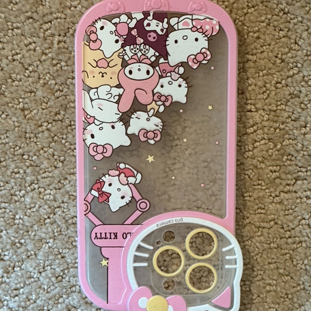 Hello Kitty and Friends Pink and Clear iPhone 14 Pro Max Case